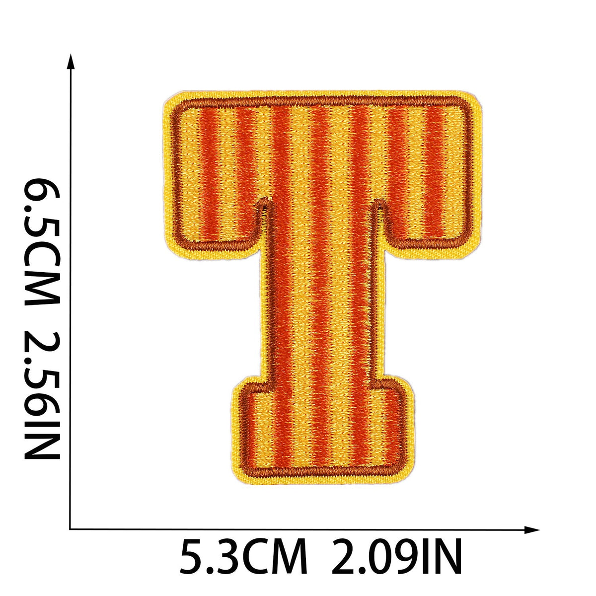 Gold Herbst Buchstaben A–Z 6,5 cm Aufnäher Aufbügler Patches Stickerei DIY Bekleidung Deko