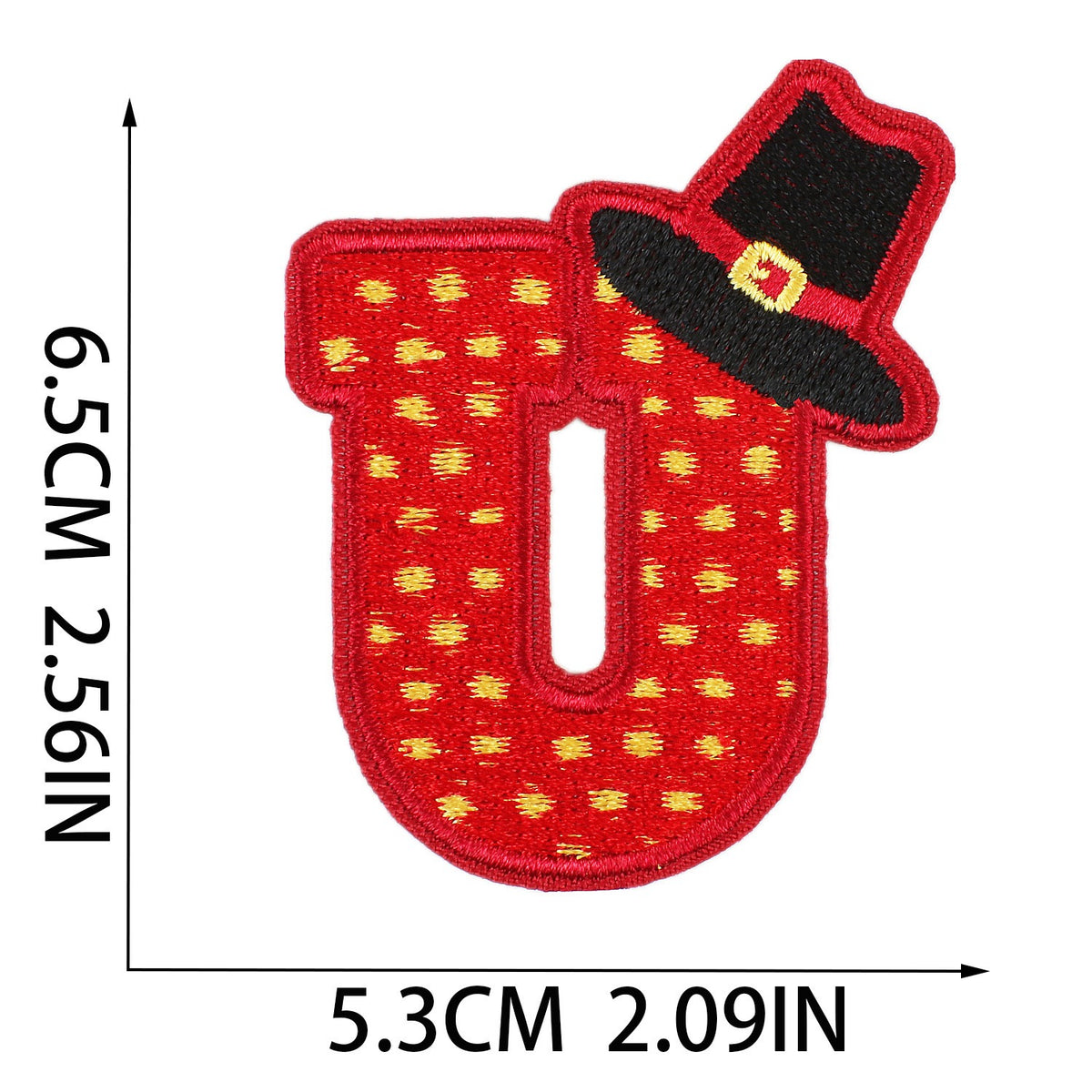 Gold Herbst Buchstaben A–Z 6,5 cm Aufnäher Aufbügler Patches Stickerei DIY Bekleidung Deko