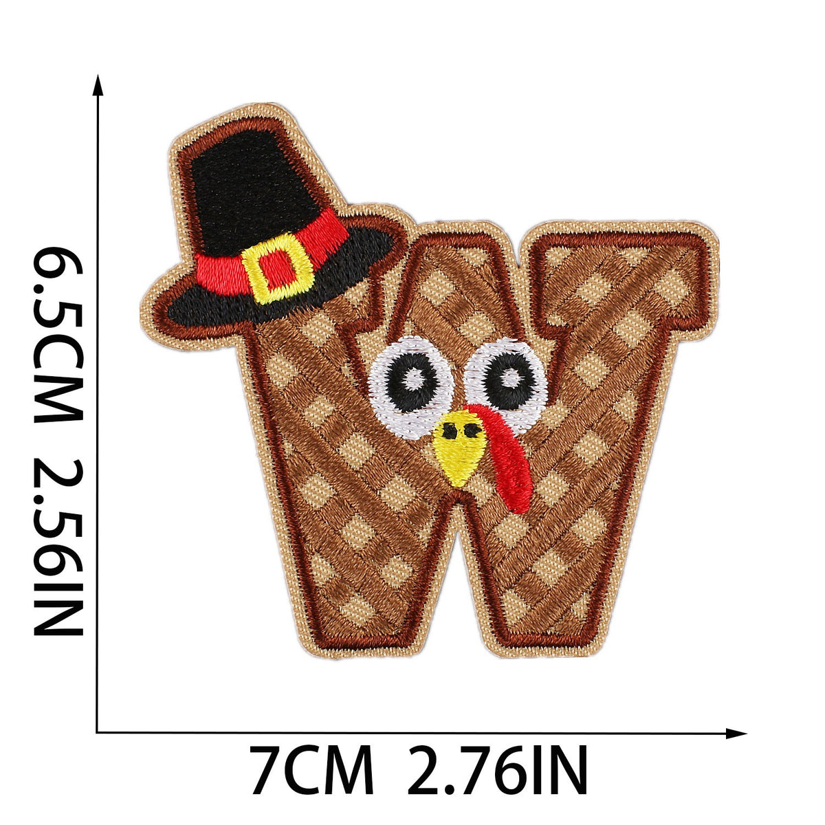 Gold Herbst Buchstaben A–Z 6,5 cm Aufnäher Aufbügler Patches Stickerei DIY Bekleidung Deko