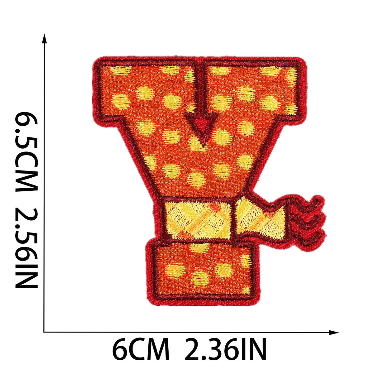 Gold Herbst Buchstaben A–Z 6,5 cm Aufnäher Aufbügler Patches Stickerei DIY Bekleidung Deko