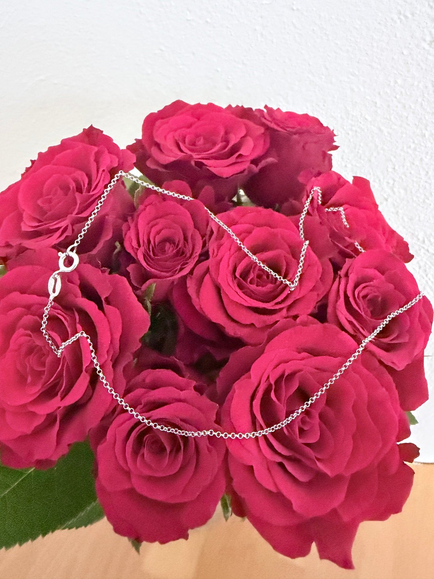 DUR 925 Silber Schmuck Erbskette rhodiniert K2527