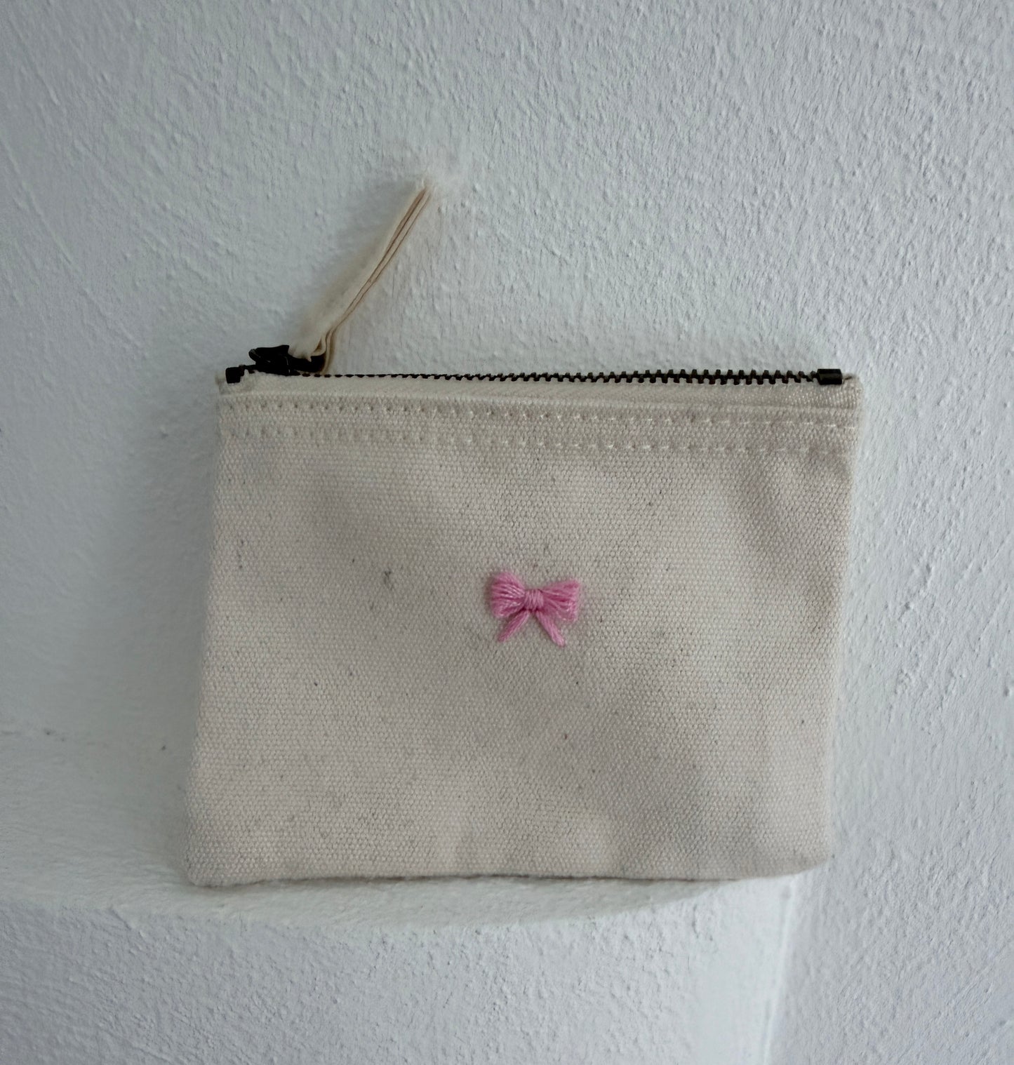 Handgestickte Baumwoll-Geldbörse XS – Herz, Stern, Blume uvm. – Unikat & Geschenk