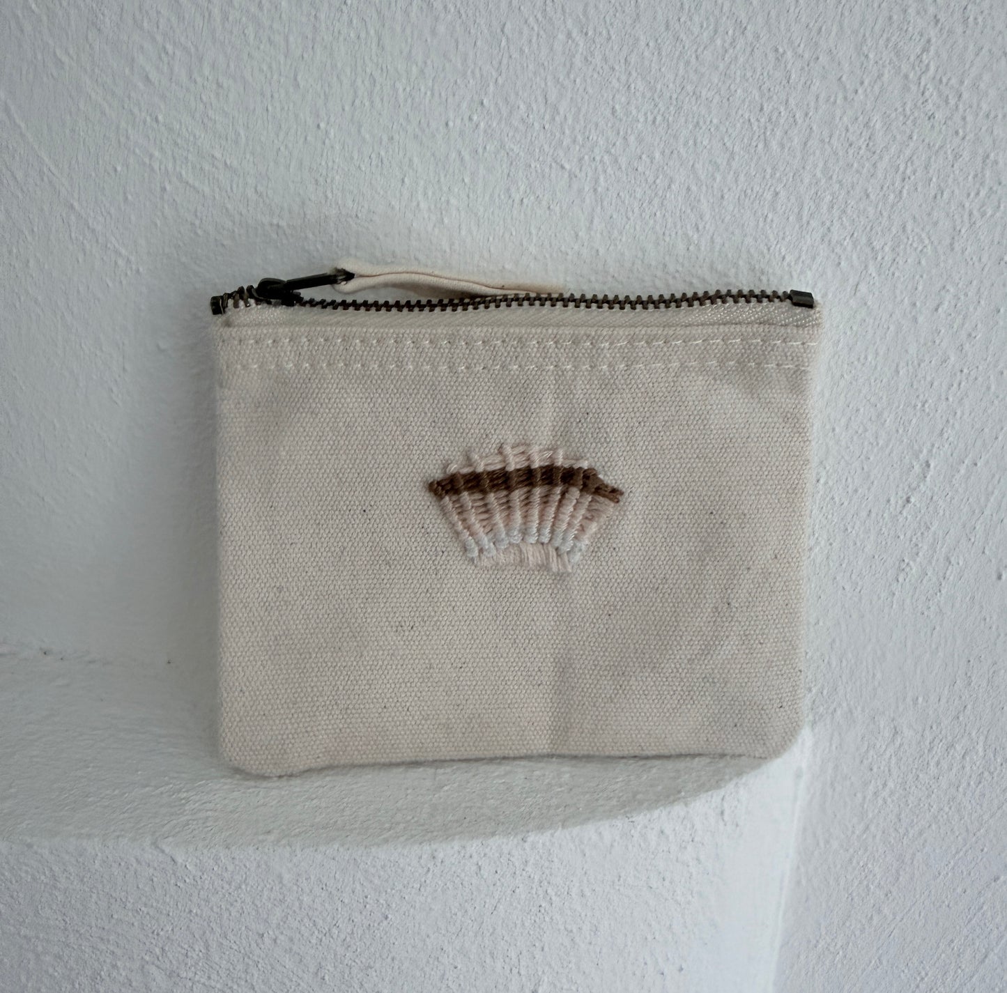 Handgestickte Baumwoll-Geldbörse XS – Herz, Stern, Blume uvm. – Unikat & Geschenk