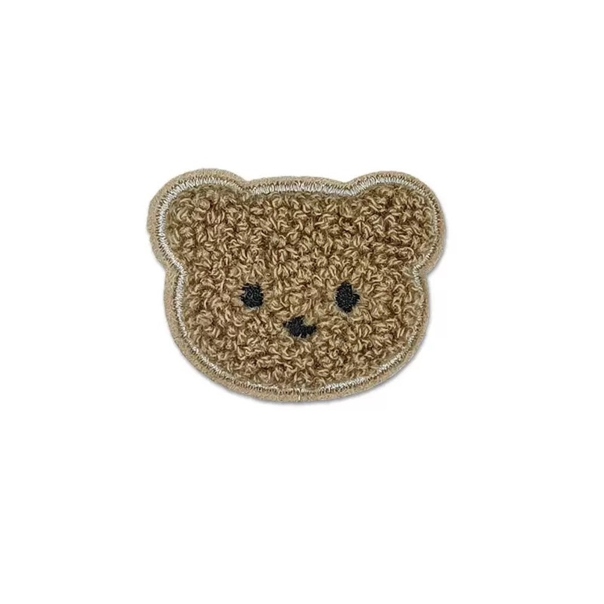 Chenille Teddy Bär Patches Aufnäher Towel Look zum Aufnähen Sticker – Braun XS–L – Flauschig & Süß