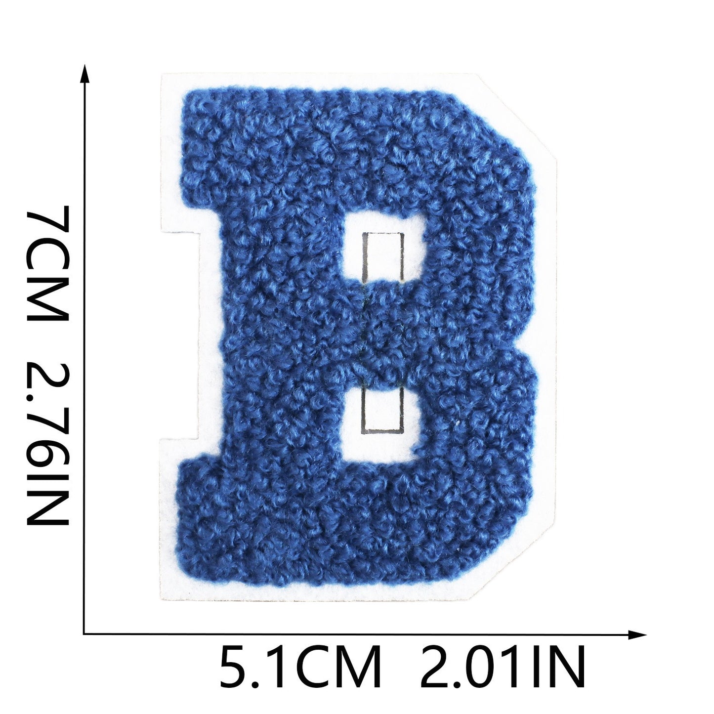 Royalblau Buchstaben A–Z Chenille Aufnäher Patches zum Aufbügeln für Kleidung DIY
