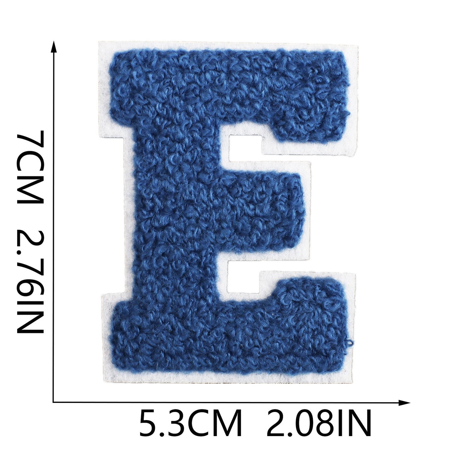 Royalblau Buchstaben A–Z Chenille Aufnäher Patches zum Aufbügeln für Kleidung DIY