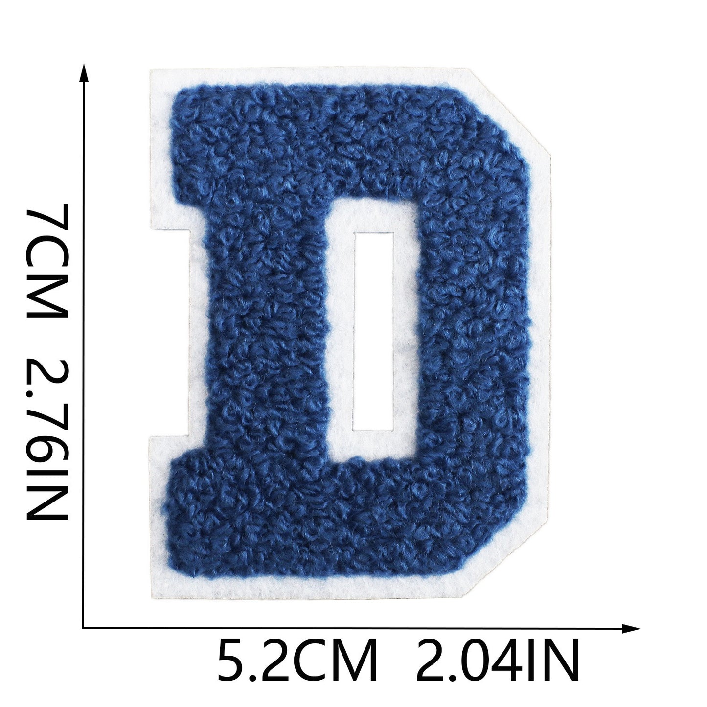 Royalblau Buchstaben A–Z Chenille Aufnäher Patches zum Aufbügeln für Kleidung DIY