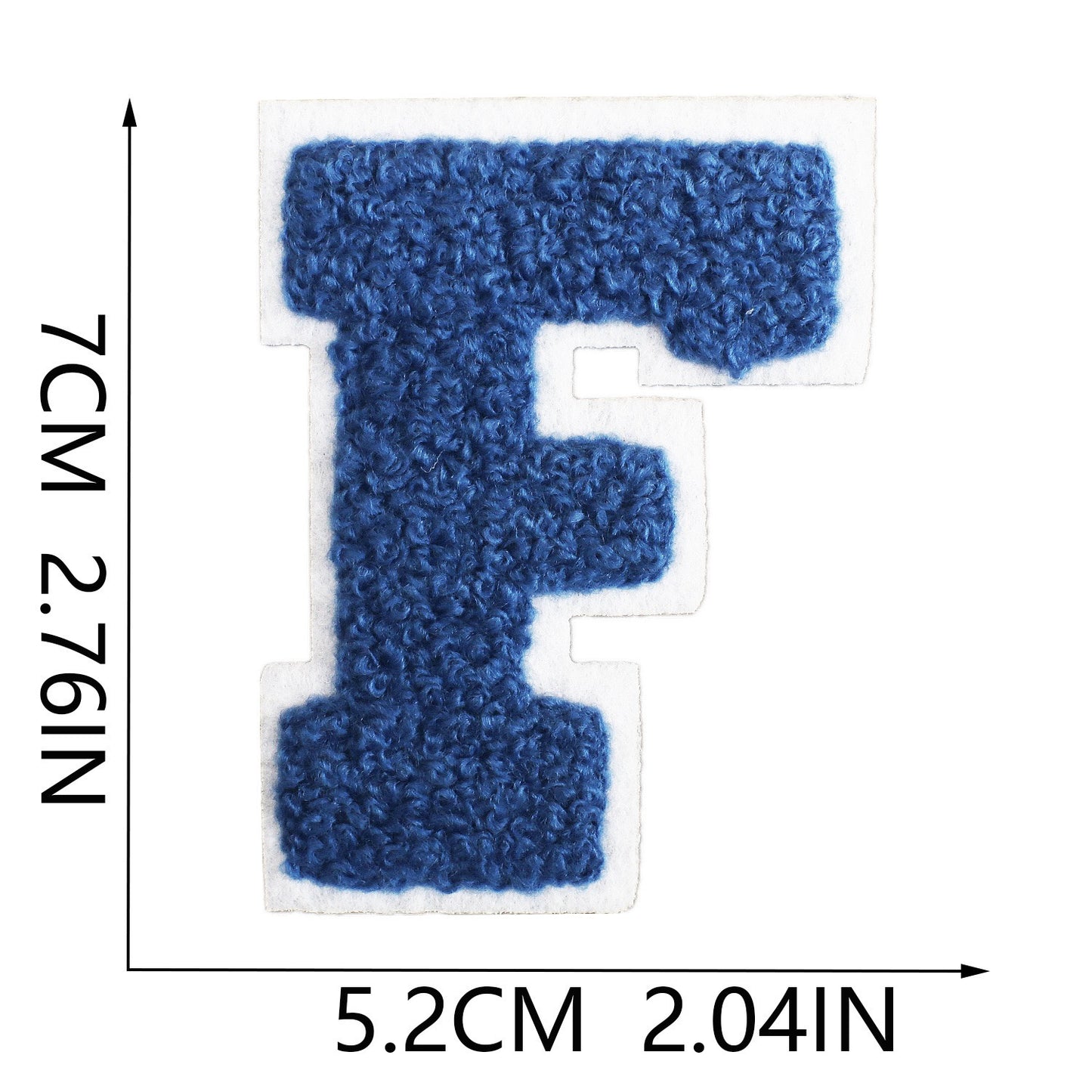 Royalblau Buchstaben A–Z Chenille Aufnäher Patches zum Aufbügeln für Kleidung DIY