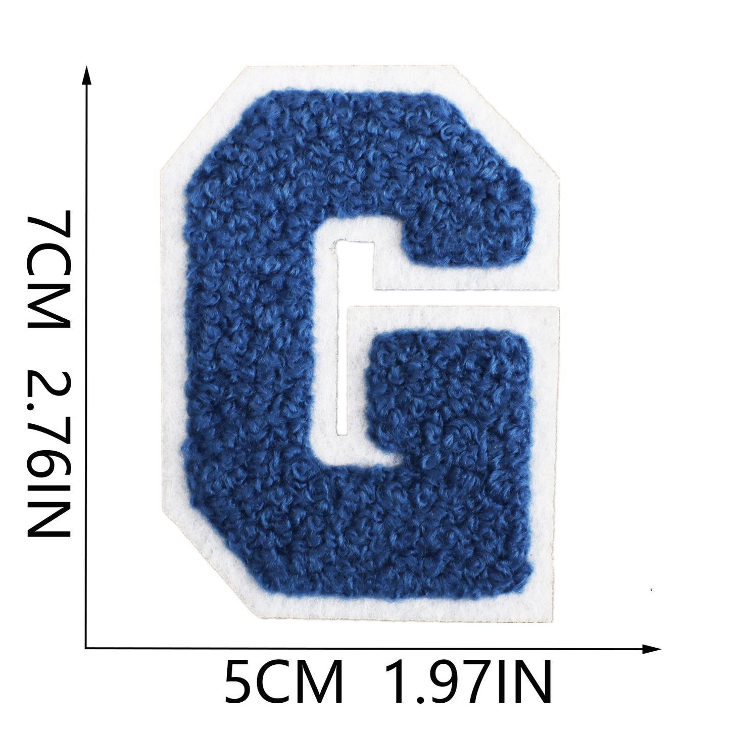 Royalblau Buchstaben A–Z Chenille Aufnäher Patches zum Aufbügeln für Kleidung DIY