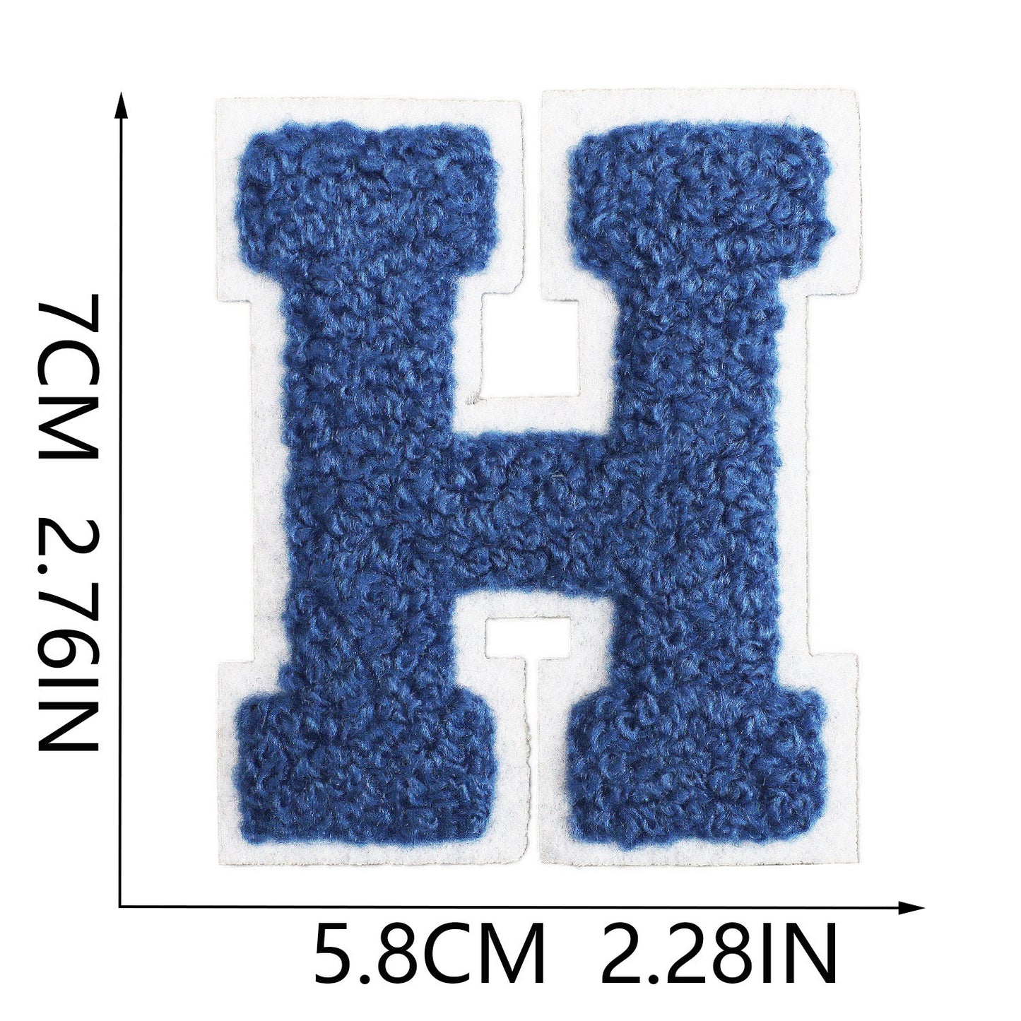 Royalblau Buchstaben A–Z Chenille Aufnäher Patches zum Aufbügeln für Kleidung DIY