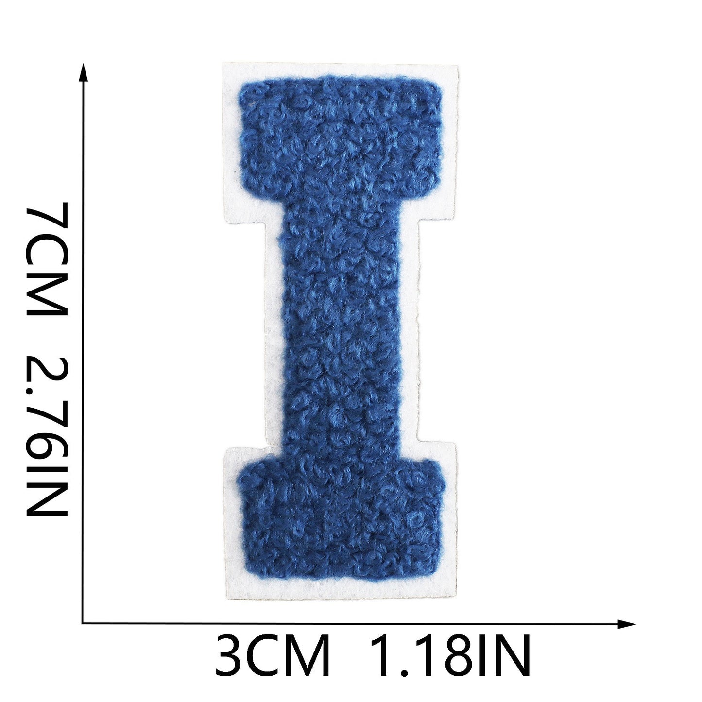 Royalblau Buchstaben A–Z Chenille Aufnäher Patches zum Aufbügeln für Kleidung DIY