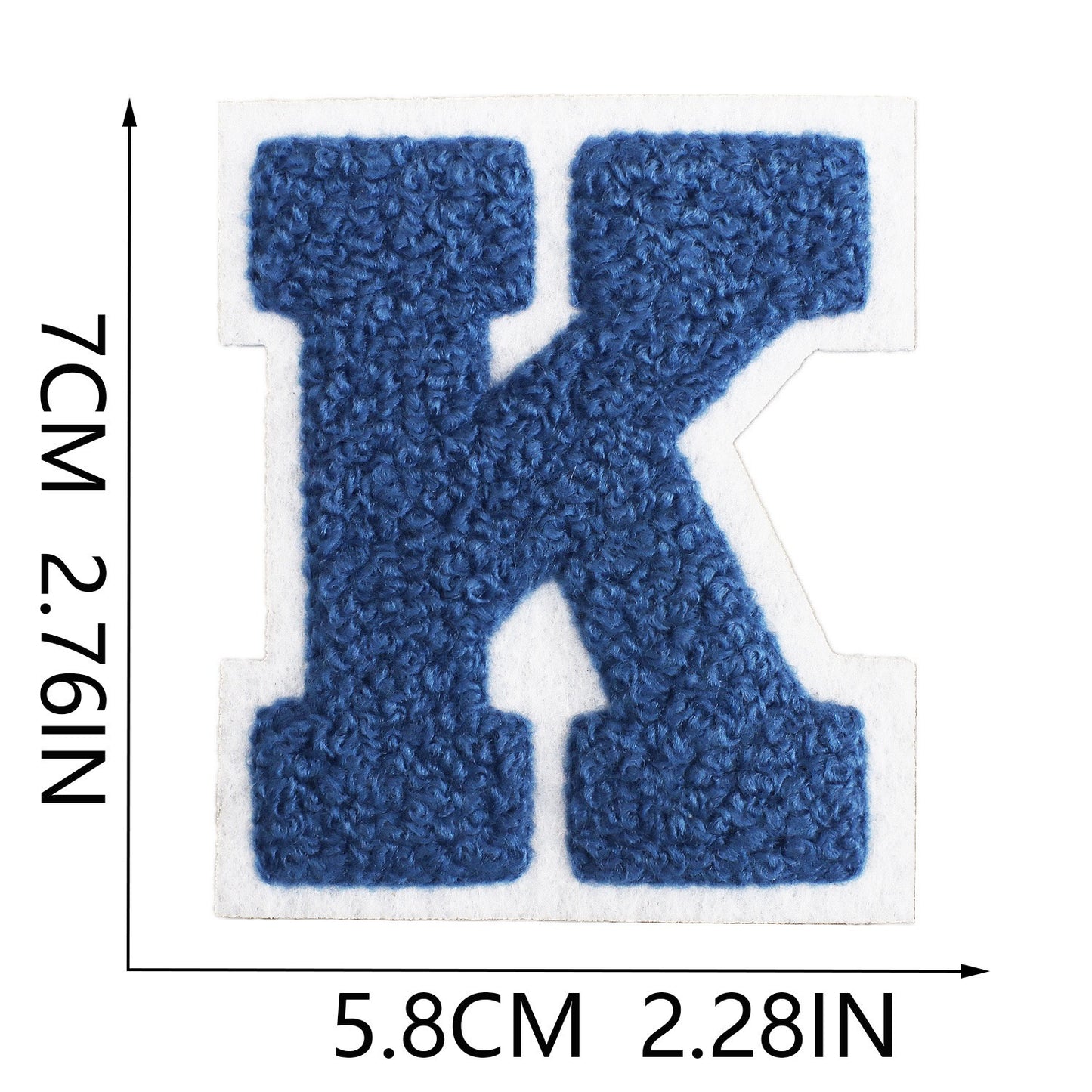 Royalblau Buchstaben A–Z Chenille Aufnäher Patches zum Aufbügeln für Kleidung DIY