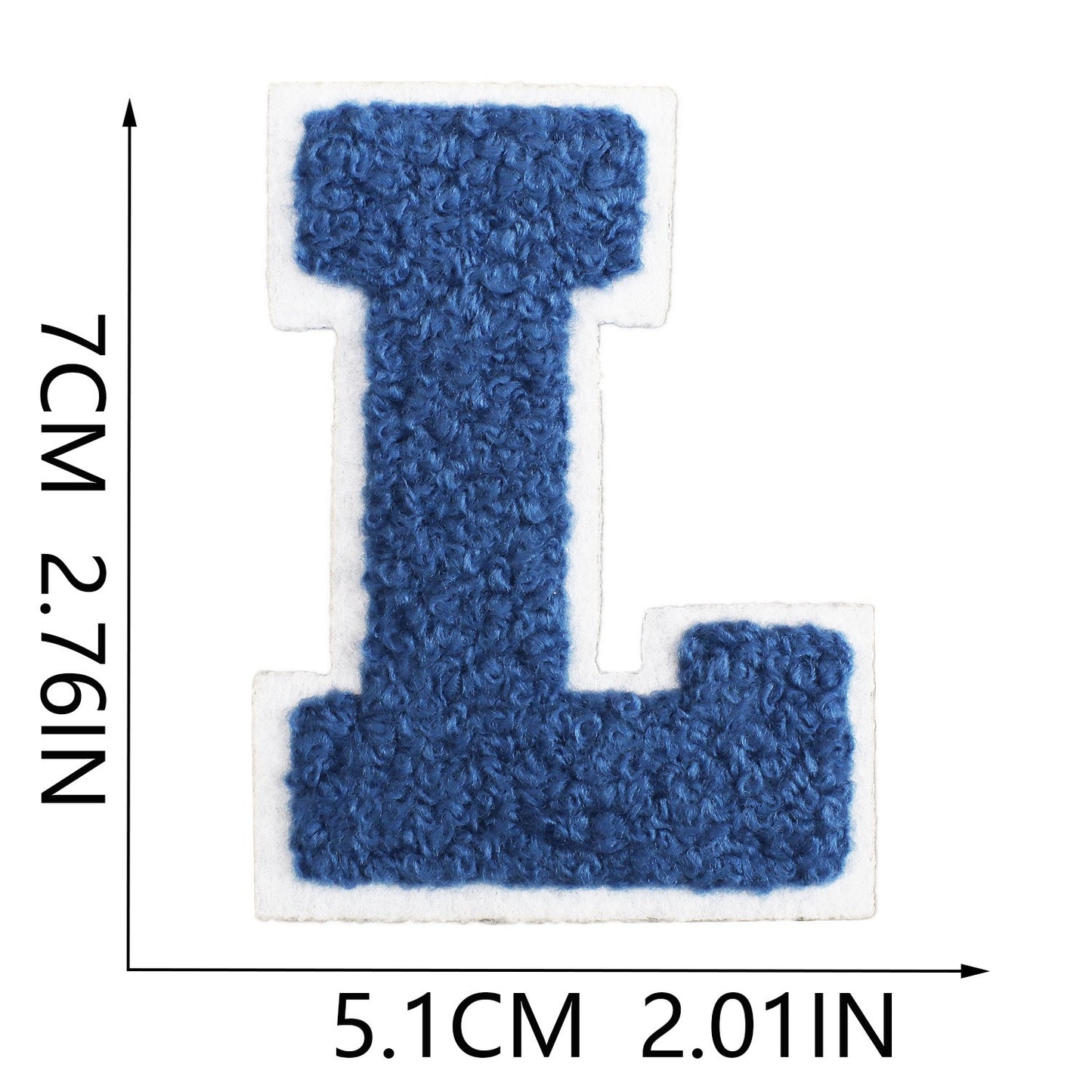 Royalblau Buchstaben A–Z Chenille Aufnäher Patches zum Aufbügeln für Kleidung DIY