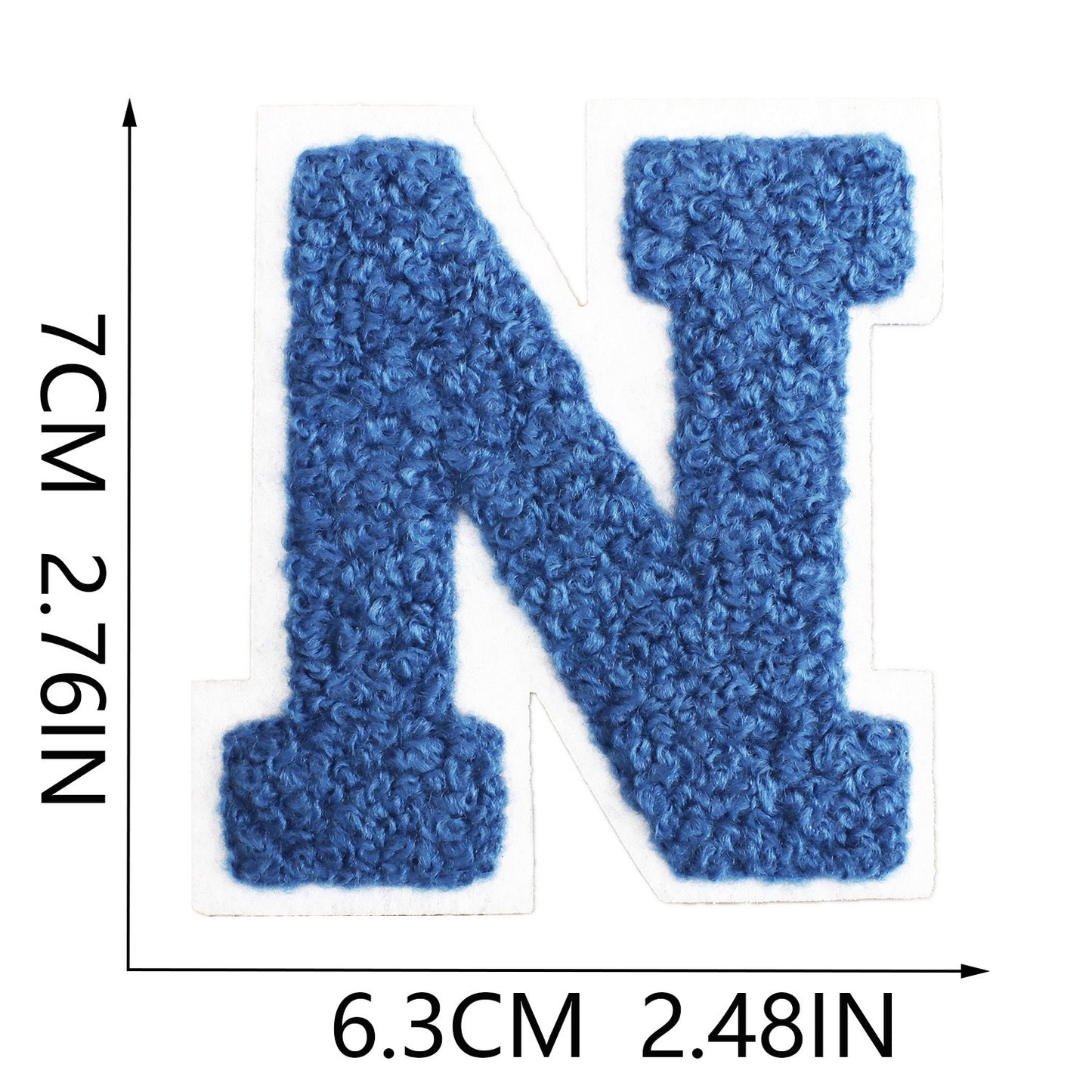 Royalblau Buchstaben A–Z Chenille Aufnäher Patches zum Aufbügeln für Kleidung DIY