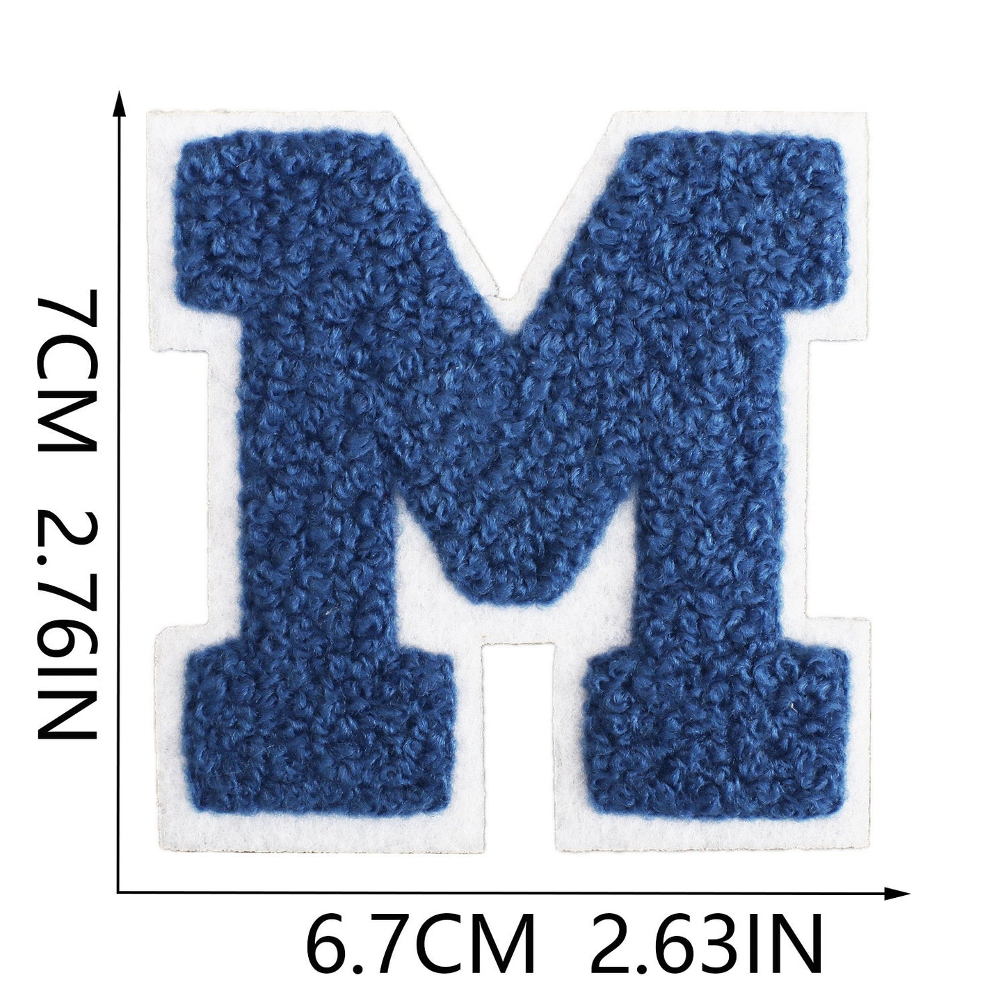 Royalblau Buchstaben A–Z Chenille Aufnäher Patches zum Aufbügeln für Kleidung DIY