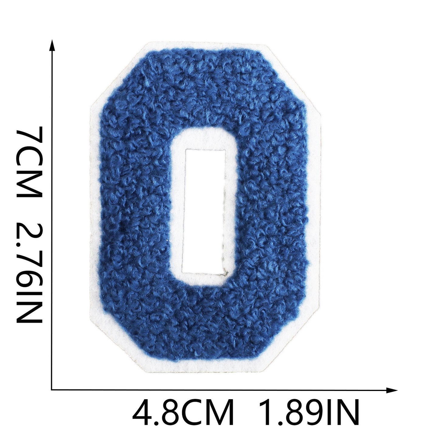 Royalblau Buchstaben A–Z Chenille Aufnäher Patches zum Aufbügeln für Kleidung DIY