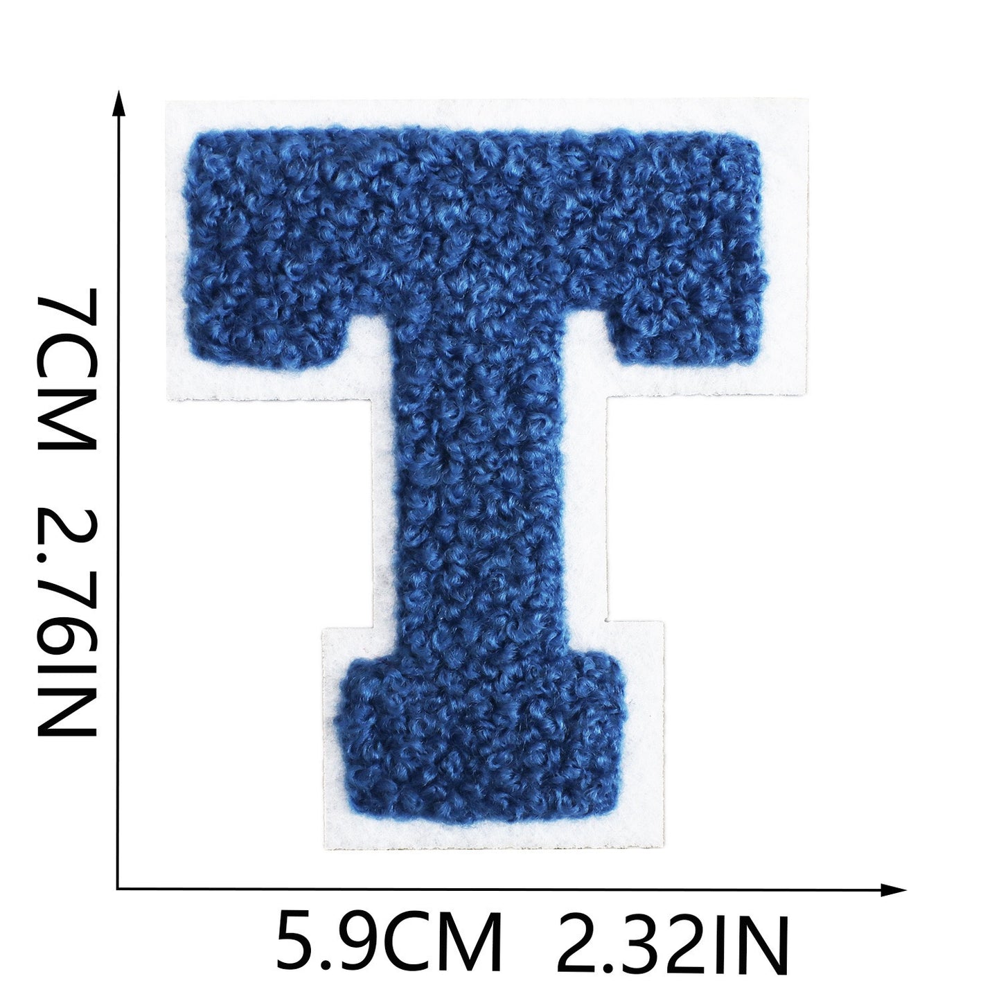 Royalblau Buchstaben A–Z Chenille Aufnäher Patches zum Aufbügeln für Kleidung DIY