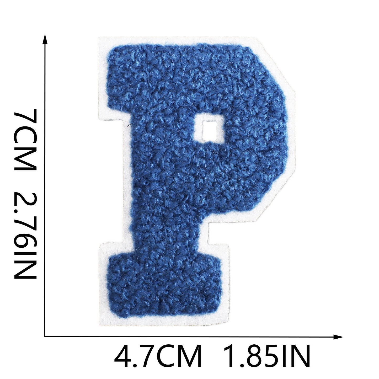 Royalblau Buchstaben A–Z Chenille Aufnäher Patches zum Aufbügeln für Kleidung DIY