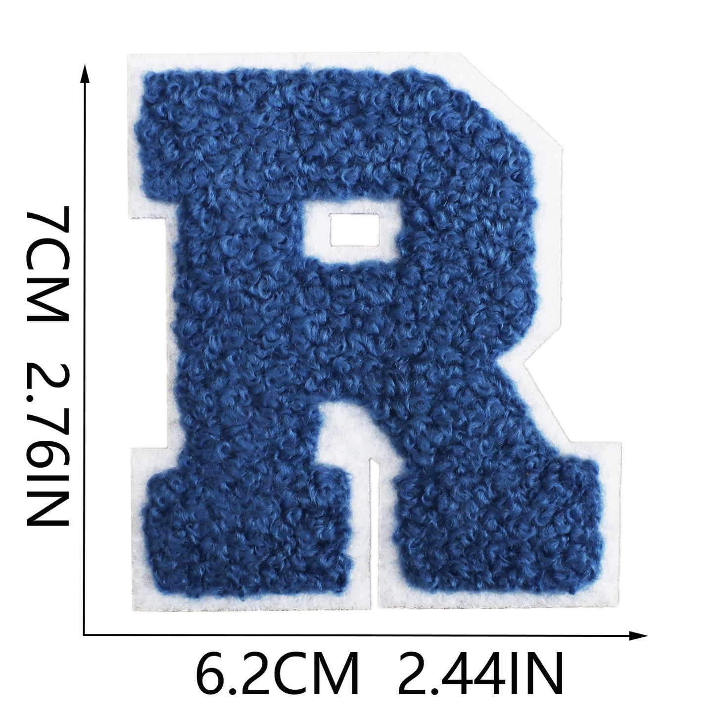 Royalblau Buchstaben A–Z Chenille Aufnäher Patches zum Aufbügeln für Kleidung DIY