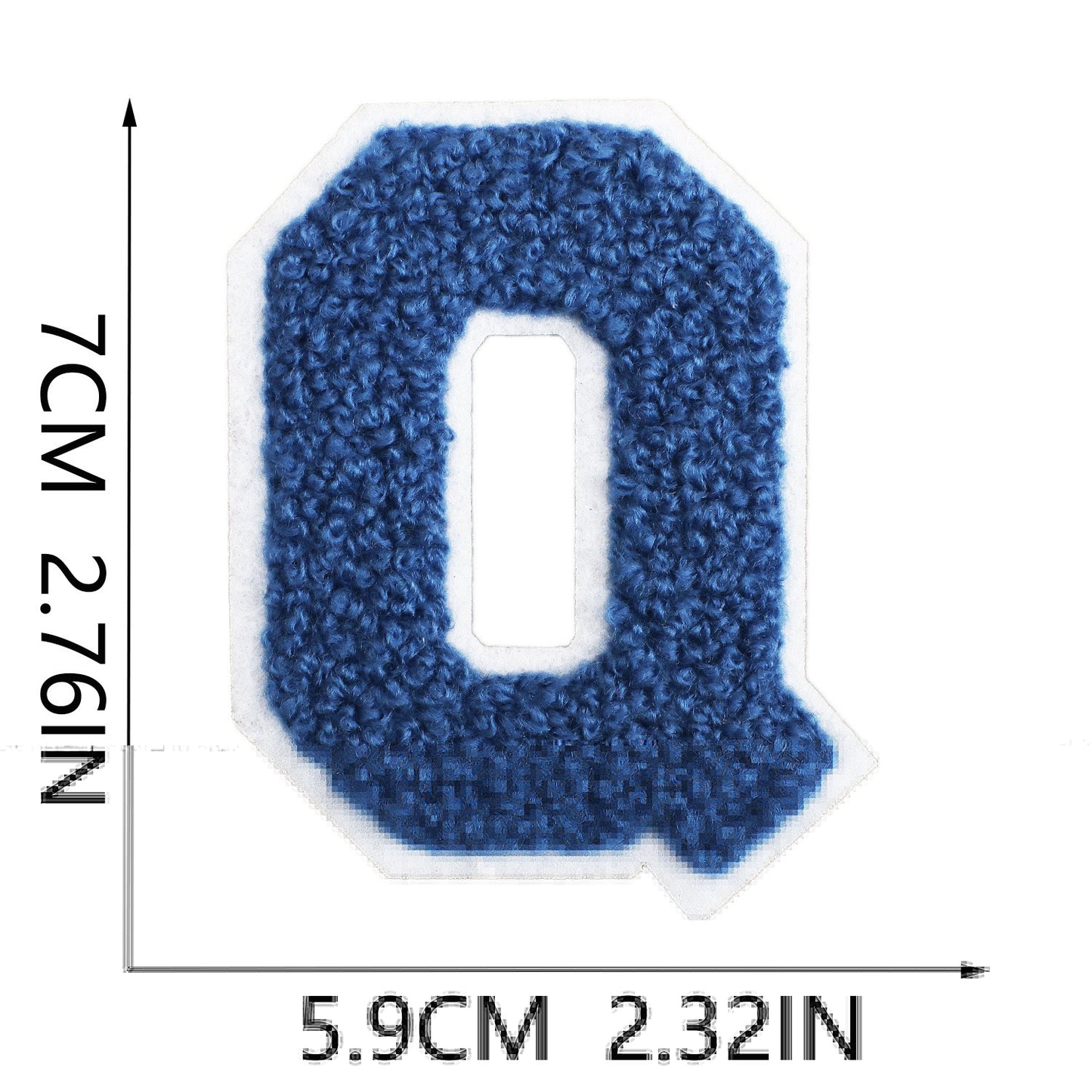 Royalblau Buchstaben A–Z Chenille Aufnäher Patches zum Aufbügeln für Kleidung DIY