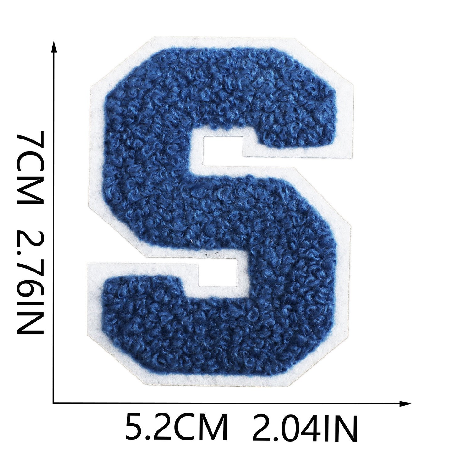 Royalblau Buchstaben A–Z Chenille Aufnäher Patches zum Aufbügeln für Kleidung DIY