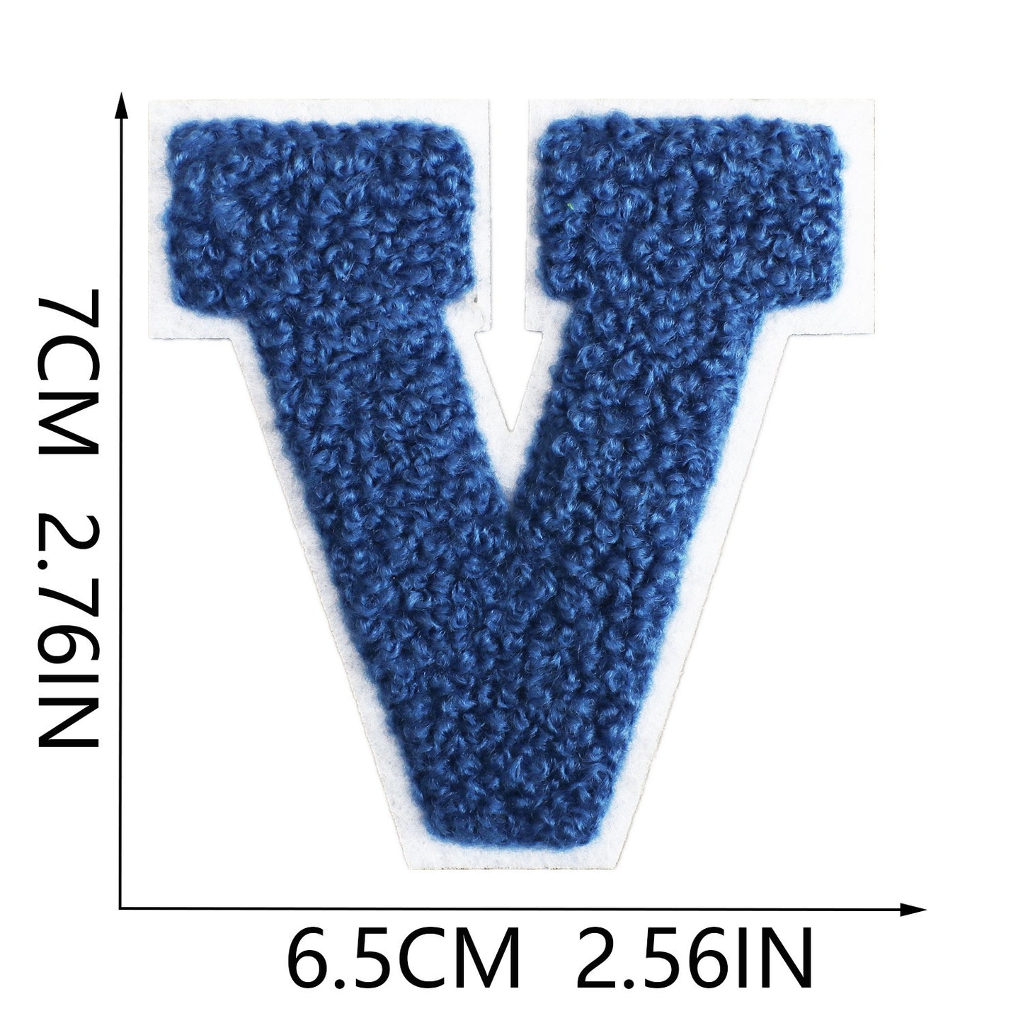 Royalblau Buchstaben A–Z Chenille Aufnäher Patches zum Aufbügeln für Kleidung DIY