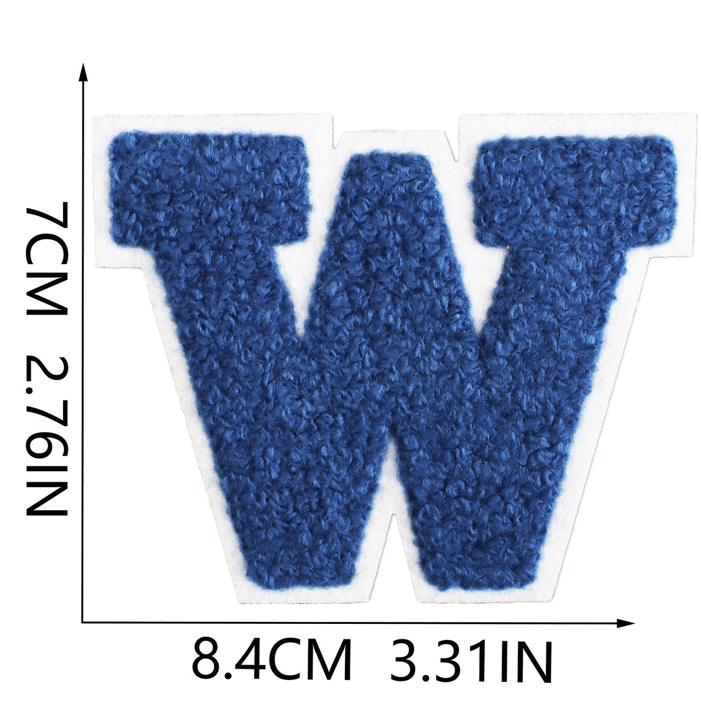 Royalblau Buchstaben A–Z Chenille Aufnäher Patches zum Aufbügeln für Kleidung DIY