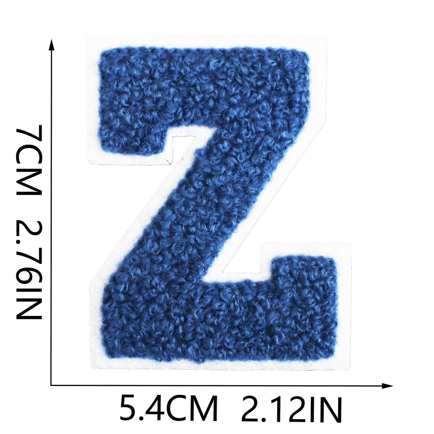 Royalblau Buchstaben A–Z Chenille Aufnäher Patches zum Aufbügeln für Kleidung DIY