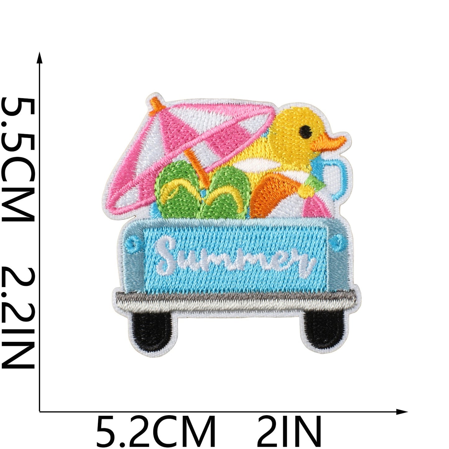 Sommer Patch Aufnäher zum Aufbügeln | Strand Urlaub Sonne | 26 Motive