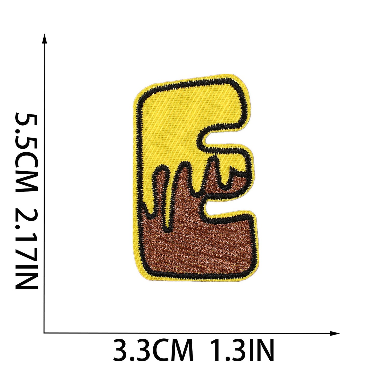 Biene Buchstaben Aufnäher A–Z 5,5 cm zum Aufbügeln | Name für Schulranzen, Sportbeutel, Federmappe, Brotdose