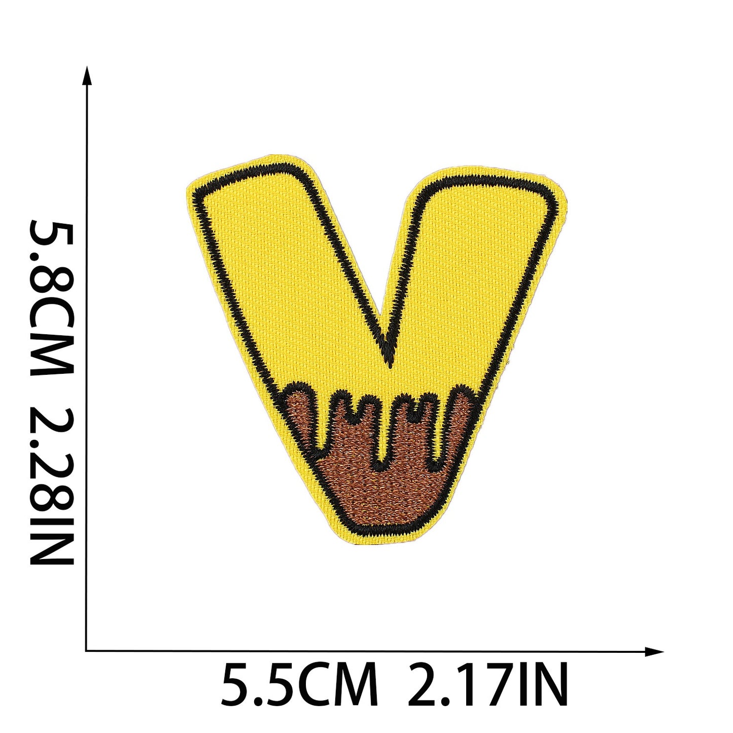Biene Buchstaben Aufnäher A–Z 5,5 cm zum Aufbügeln | Name für Schulranzen, Sportbeutel, Federmappe, Brotdose