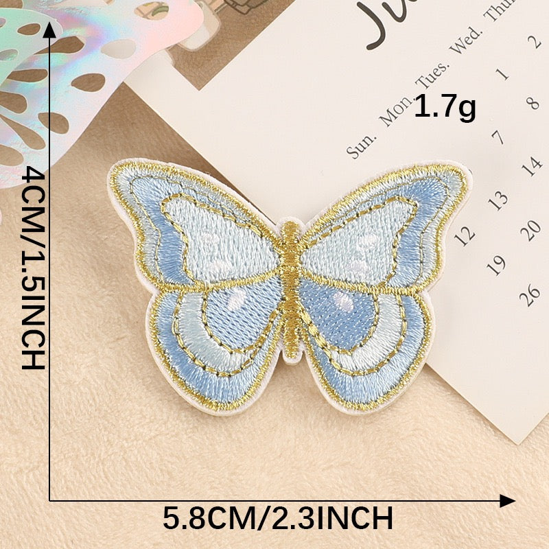 Schmetterling Stickerei Sticker Aufkleber Aufnäher für Handyhülle Laptop Kleidung Taschen DIY