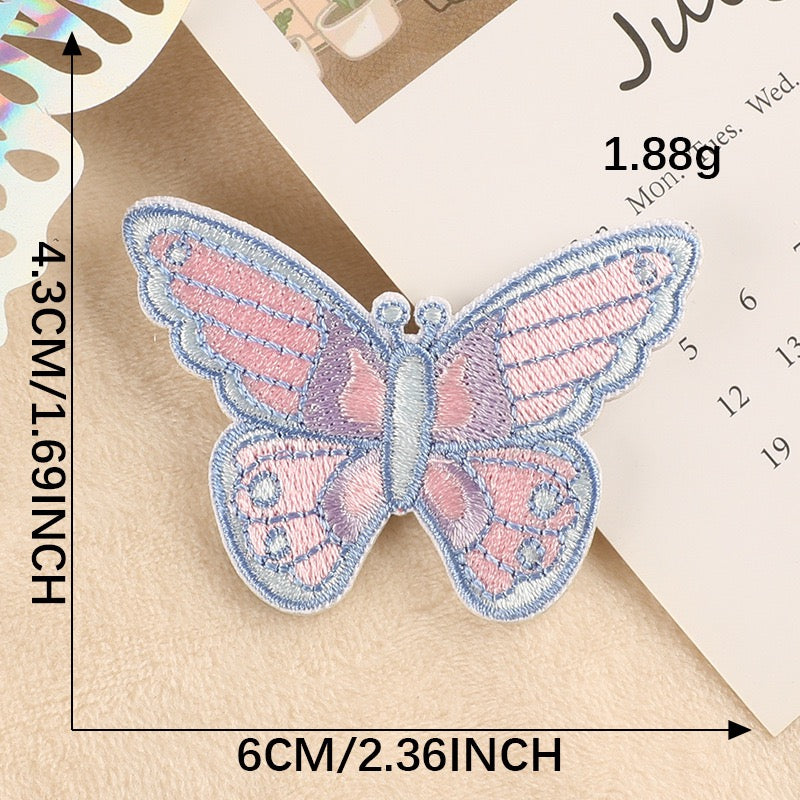 Schmetterling Stickerei Sticker Aufkleber Aufnäher für Handyhülle Laptop Kleidung Taschen DIY