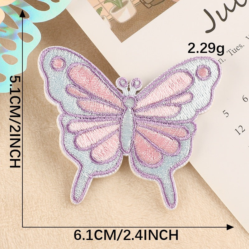 Schmetterling Stickerei Sticker Aufkleber Aufnäher für Handyhülle Laptop Kleidung Taschen DIY