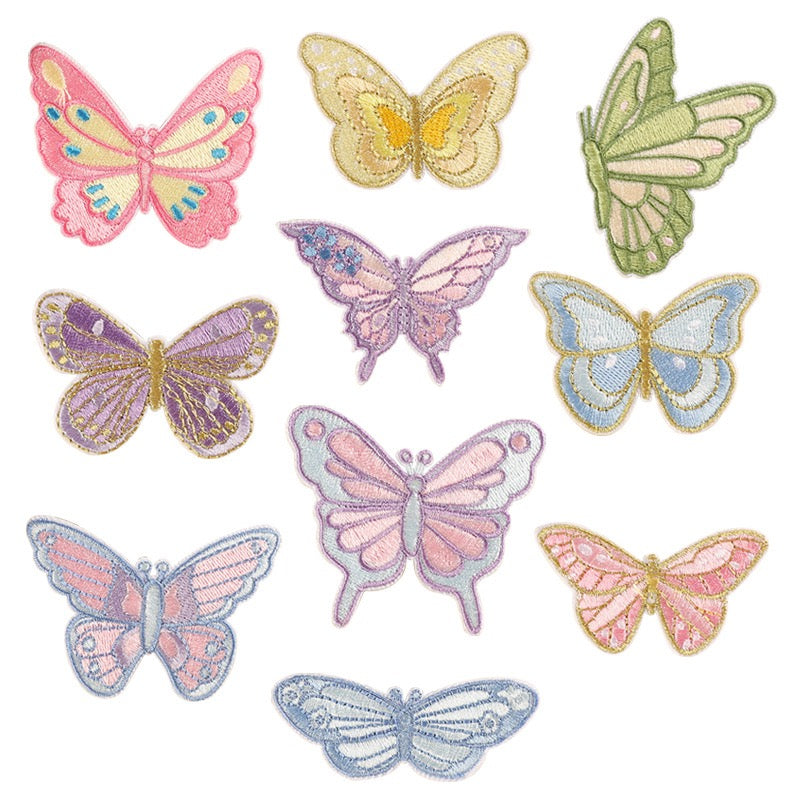 Schmetterling Stickerei Sticker Aufkleber Aufnäher für Handyhülle Laptop Kleidung Taschen DIY