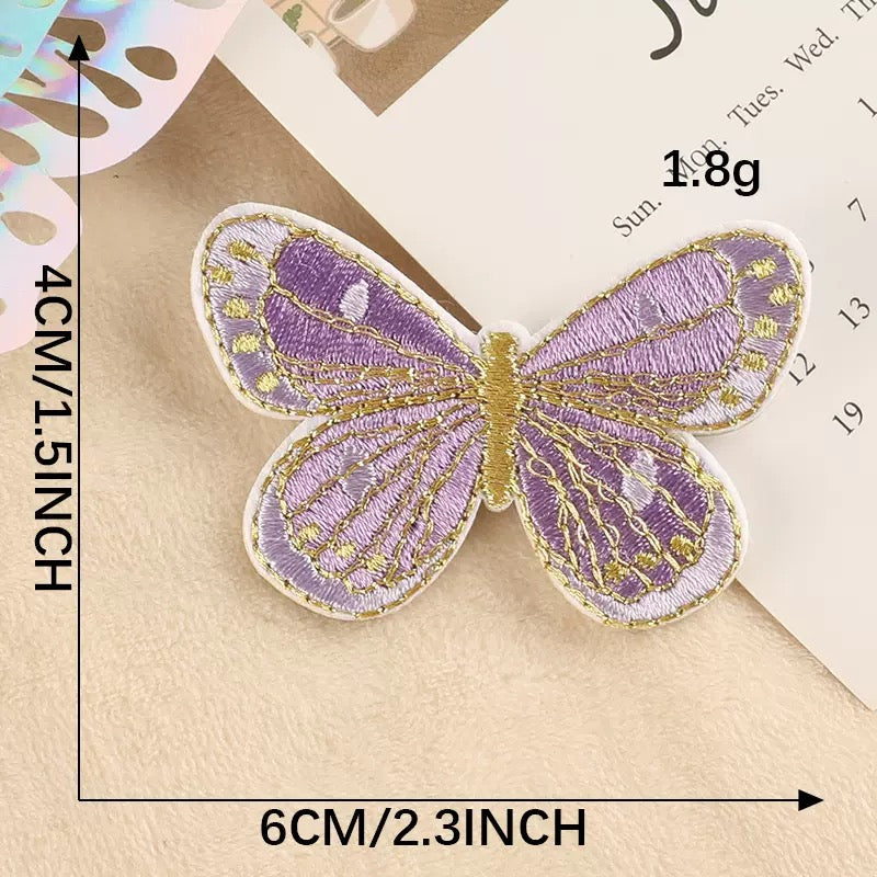 Schmetterling Stickerei Sticker Aufkleber Aufnäher für Handyhülle Laptop Kleidung Taschen DIY
