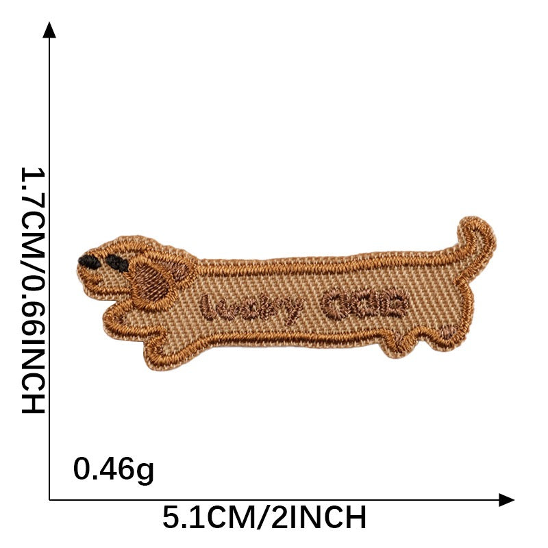 Hund Stickerei Patch Serie C selbstklebend Sticker oder aufbügelbar Iron-On DIY Handyhülle