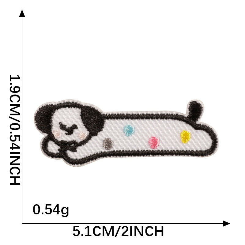 Hund Stickerei Patch Serie C selbstklebend Sticker oder aufbügelbar Iron-On DIY Handyhülle