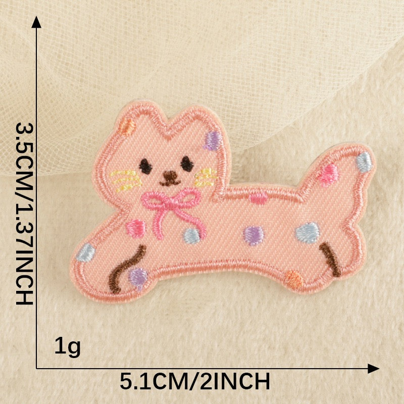 Hund Stickerei Patch Serie C selbstklebend Sticker oder aufbügelbar Iron-On DIY Handyhülle