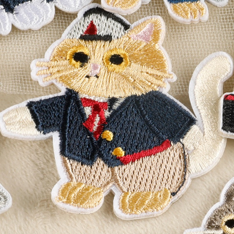 Katze Stickerei Patch Serie A Sticker Motivwahl 5er 10er 17er Set DIY Handyhülle Laptop Kleidung