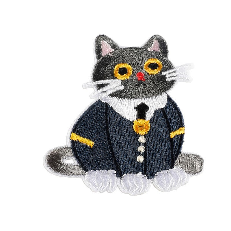 Katze Stickerei Patch Serie A Sticker Motivwahl 5er 10er 17er Set DIY Handyhülle Laptop Kleidung