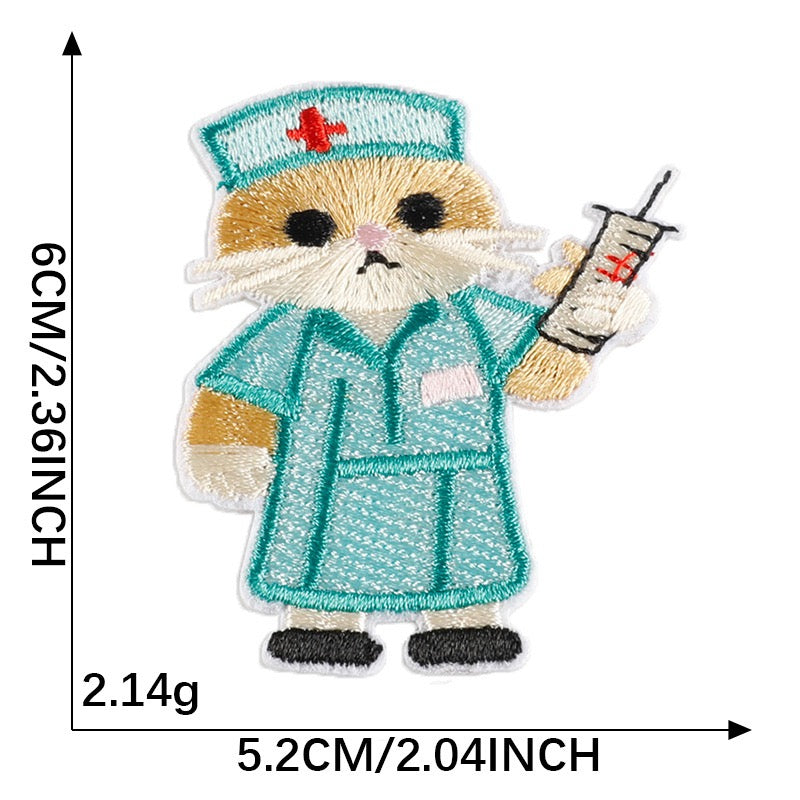 Katze Stickerei Patch Serie A Sticker Motivwahl 5er 10er 17er Set DIY Handyhülle Laptop Kleidung