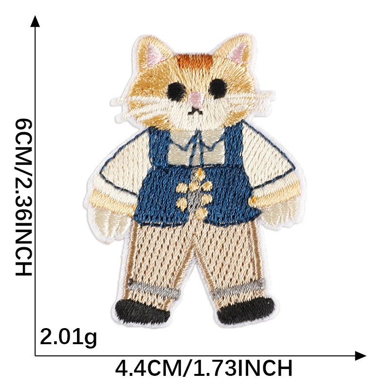 Katze Stickerei Patch Serie A Sticker Motivwahl 5er 10er 17er Set DIY Handyhülle Laptop Kleidung