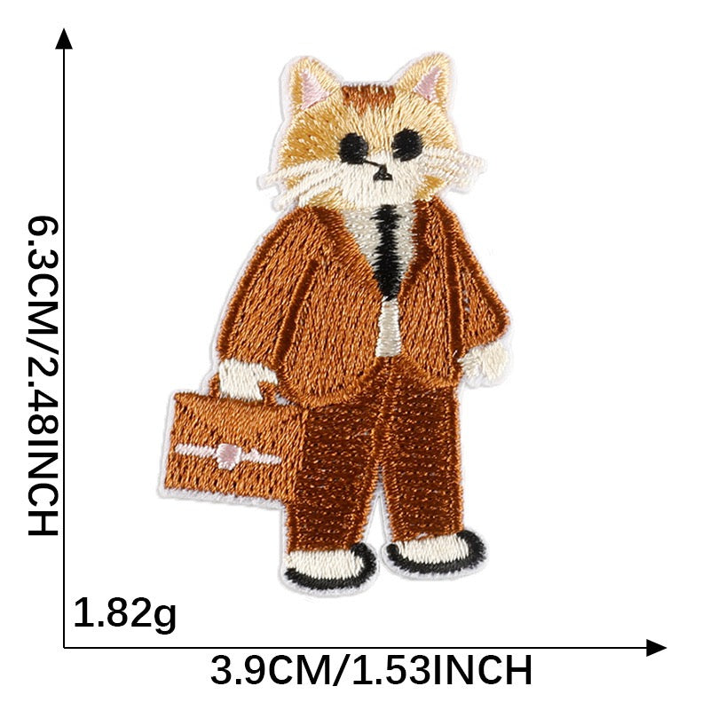 Katze Stickerei Patch Serie A Sticker Motivwahl 5er 10er 17er Set DIY Handyhülle Laptop Kleidung