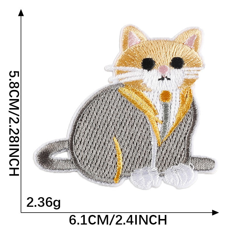 Katze Stickerei Patch Serie A Sticker Motivwahl 5er 10er 17er Set DIY Handyhülle Laptop Kleidung