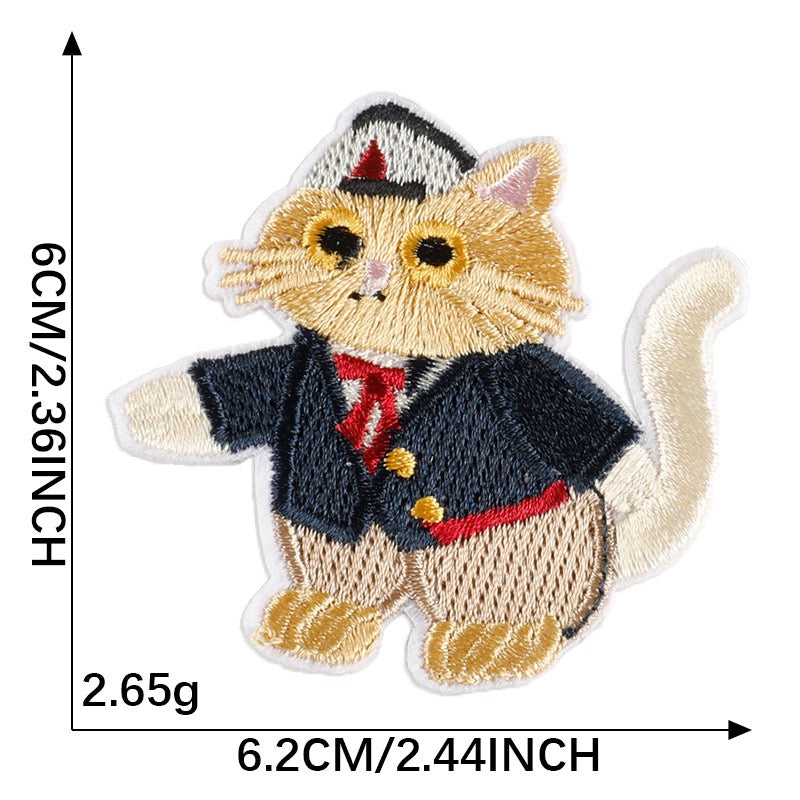 Katze Stickerei Patch Serie A Sticker Motivwahl 5er 10er 17er Set DIY Handyhülle Laptop Kleidung