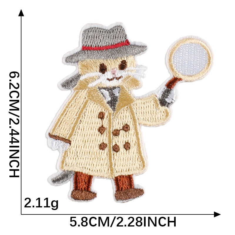Katze Stickerei Patch Serie A Sticker Motivwahl 5er 10er 17er Set DIY Handyhülle Laptop Kleidung