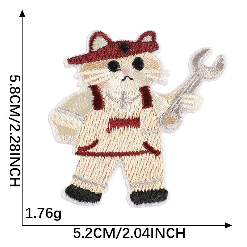 Katze Stickerei Patch Serie A Sticker Motivwahl 5er 10er 17er Set DIY Handyhülle Laptop Kleidung