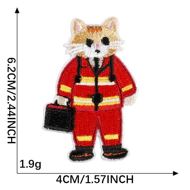 Katze Stickerei Patch Serie A Sticker Motivwahl 5er 10er 17er Set DIY Handyhülle Laptop Kleidung