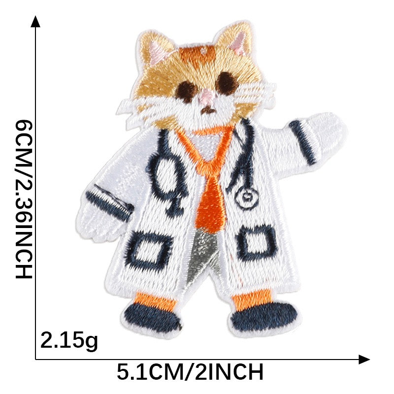 Katze Stickerei Patch Serie A Sticker Motivwahl 5er 10er 17er Set DIY Handyhülle Laptop Kleidung